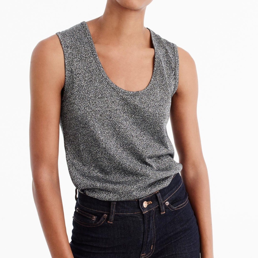 J.Crew Sparkle Scoop Tank